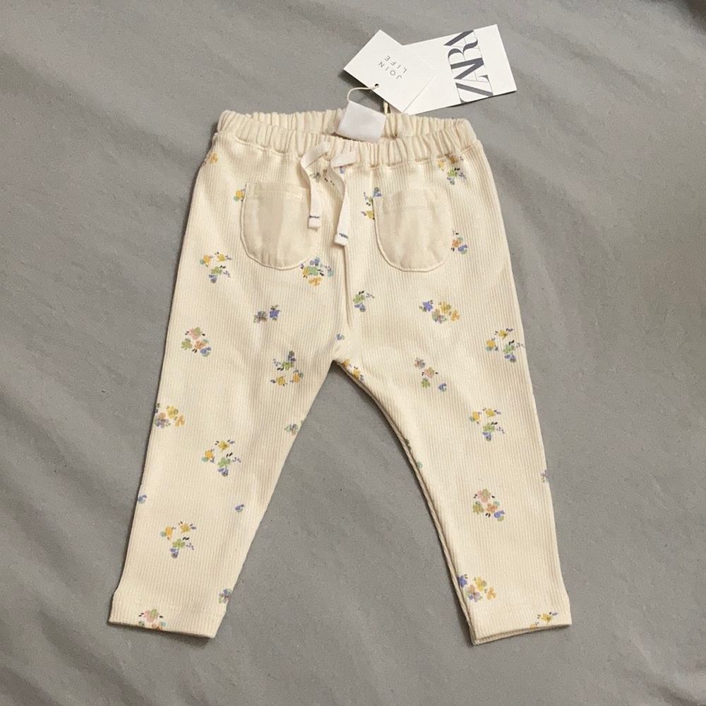 ZARA Floral Leggings for Baby Girl